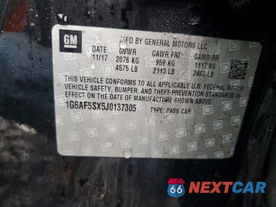 Zdjęcie 12 z 12 samochodu: 2018 CADILLAC ATS LUXURY VIN:1G6AF5SX5J0137305 - miniatura