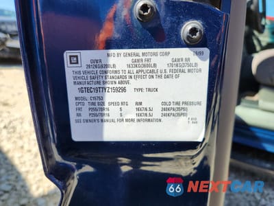 Zdjęcie 12 z 12 samochodu: 2000 GMC NEW SIERRA C1500 VIN:1GTEC19T7YZ159296 - miniatura