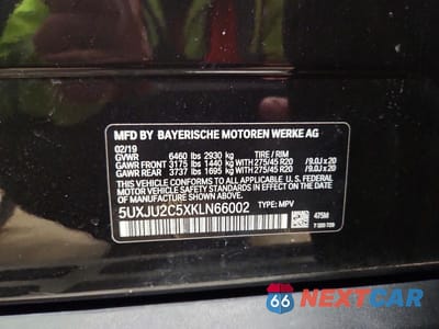 Zdjęcie 13 z 13 samochodu: 2019 BMW X5 XDRIVE50I VIN:5UXJU2C5XKLN66002 - miniatura