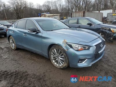 Czwarte zdjęcie samochodu z boku: 2019 INFINITI Q50 3.0T LUXE VIN:JN1EV7APXKM513461 - miniatura