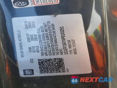 Zdjęcie 12 z 12 samochodu: 2023 CHEVROLET CAMARO LT1 VIN:1G1FF1R7XP0103251 - miniatura