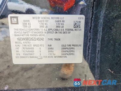 Zdjęcie 12 z 12 samochodu: 2016 CHEVROLET SILVERADO K1500 LTZ VIN:1GCVKSEC2GZ245242 - miniatura