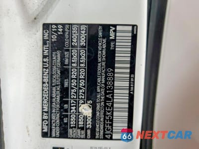 Zdjęcie 14 z 14 samochodu: 2020 MERCEDES-BENZ GLS 450 4MATIC VIN:4JGFF5KE4LA138889 - miniatura