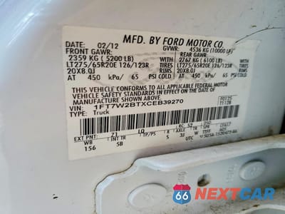 Zdjęcie 13 z 13 samochodu: 2012 FORD F250 SUPER DUTY VIN:1FT7W2BTXCEB39270 - miniatura