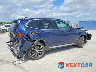 Trzecie zdjęcie samochodu z tyłu: 2023 BMW X3 SDRIVE30I VIN:5UX43DP06P9S59196 - miniatura