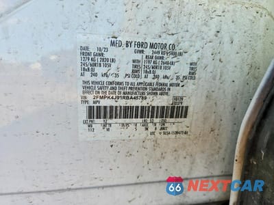 Zdjęcie 13 z 13 samochodu: 2024 FORD EDGE SEL VIN:2FMPK4J91RBA45789 - miniatura