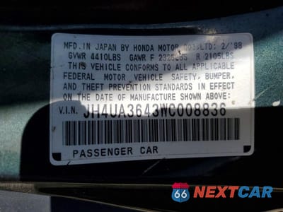 Zdjęcie 13 z 13 samochodu: 1998 ACURA 3.2TL VIN:JH4UA3643WC008836 - miniatura