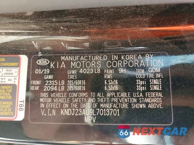 Zdjęcie 12 z 12 samochodu: 2020 KIA SOUL LX VIN:KNDJ23AU9L7013701 - miniatura