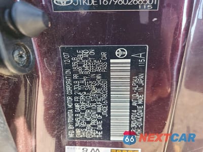 Zdjęcie 12 z 12 samochodu: 2008 SCION TC BASE VIN:JTKDE167980268501 - miniatura