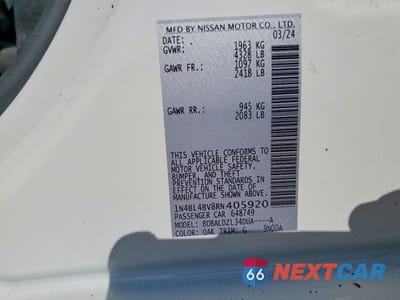 Zdjęcie 12 z 12 samochodu: 2024 NISSAN ALTIMA 2.5 S VIN:1N4BL4BV8RN405920 - miniatura