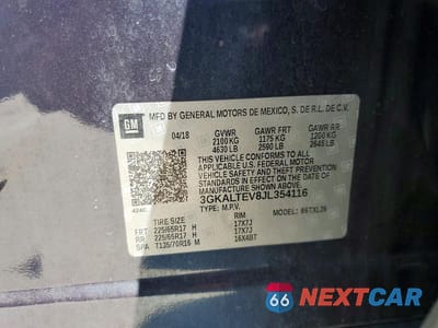 Zdjęcie 13 z 13 samochodu: 2018 GMC TERRAIN SLE VIN:3GKALTEV8JL354116 - miniatura