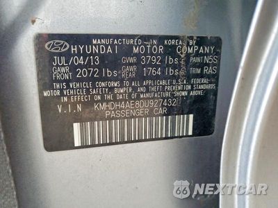 Zdjęcie 12 z 12 samochodu: 2013 HYUNDAI ELANTRA GLS VIN:KMHDH4AE8DU927432 - miniatura