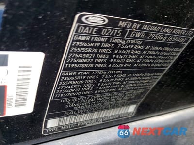 Zdjęcie 14 z 14 samochodu: 2015 LAND ROVER RANGE ROVER SPORT HSE VIN:SALWR2VF0FA619217 - miniatura