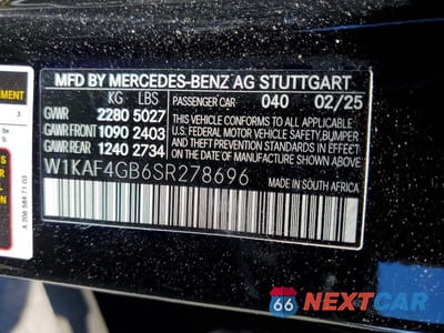 Zdjęcie 12 z 12 samochodu: 2025 MERCEDES-BENZ C 300 VIN:W1KAF4GB6SR278696 - miniatura