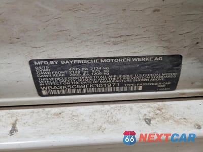 Zdjęcie 12 z 12 samochodu: 2015 BMW 328 D XDRIVE VIN:WBA3K5C59FK301971 - miniatura