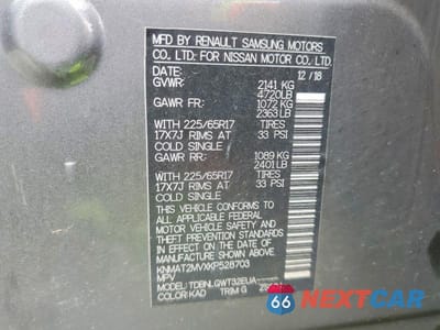 Zdjęcie 14 z 14 samochodu: 2019 NISSAN ROGUE SV VIN:KNMAT2MVXKP528703 - miniatura