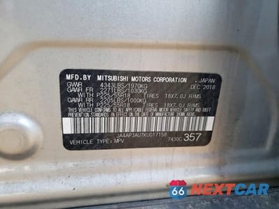 Zdjęcie 13 z 13 samochodu: 2019 MITSUBISHI OUTLANDER SPORT ES VIN:JA4AP3AU7KU017158 - miniatura