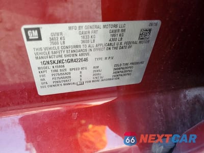 Zdjęcie 13 z 13 samochodu: 2016 CHEVROLET SUBURBAN K1500 LTZ VIN:1GNSKJKC1GR422646 - miniatura