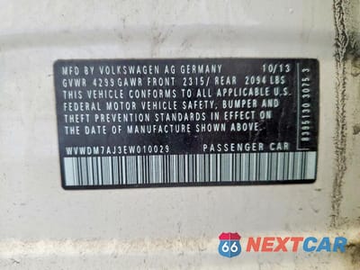 Zdjęcie 12 z 12 samochodu: 2014 VOLKSWAGEN GOLF VIN:WVWDM7AJ3EW010029 - miniatura