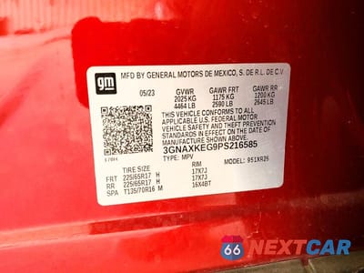 Zdjęcie 13 z 13 samochodu: 2023 CHEVROLET EQUINOX LT VIN:3GNAXKEG9PS216585 - miniatura