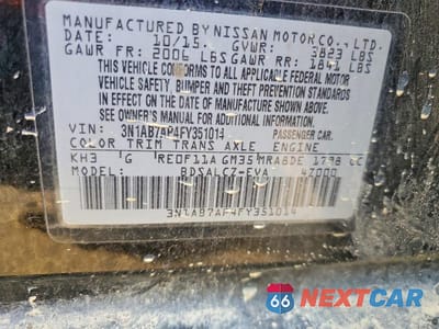 Zdjęcie 12 z 12 samochodu: 2015 NISSAN SENTRA S VIN:3N1AB7AP4FY351014 - miniatura