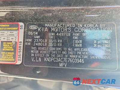 Zdjęcie 13 z 13 samochodu: 2014 KIA SPORTAGE EX VIN:KNDPC3AC7E7603946 - miniatura