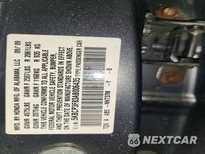 Zdjęcie 12 z 12 samochodu: 2010 HONDA ACCORD EXL VIN:5KBCP3F83AB006435 - miniatura