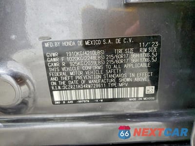 Zdjęcie 13 z 13 samochodu: 2024 HONDA HR-V LX VIN:3CZRZ1H34RM729611 - miniatura