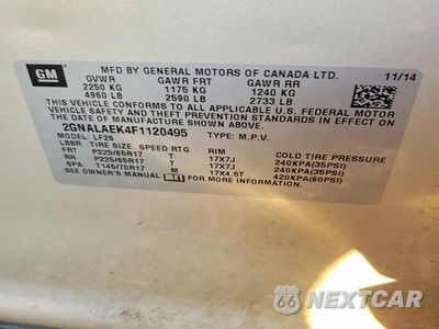 Zdjęcie 13 z 13 samochodu: 2015 CHEVROLET EQUINOX LS VIN:2GNALAEK4F1120495 - miniatura