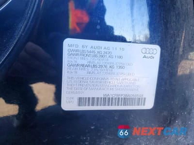 Zdjęcie 13 z 13 samochodu: 2011 AUDI Q5 PREMIUM VIN:WA1CFBFP3BA056548 - miniatura