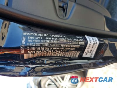 Zdjęcie 12 z 12 samochodu: 2020 PORSCHE PANAMERA BASE VIN:WP0AA2A7XLL103177 - miniatura