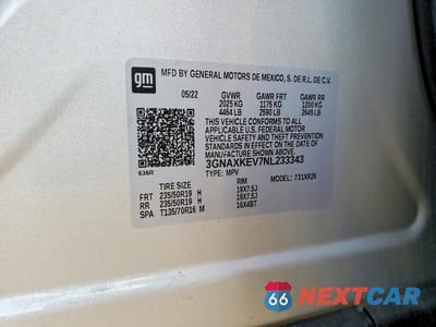 Zdjęcie 13 z 13 samochodu: 2022 CHEVROLET EQUINOX LT VIN:3GNAXKEV7NL233343 - miniatura