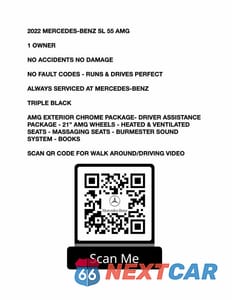 Zdjęcie 8 z 15 samochodu: 2022 MERCEDES-BENZ SL 55 AMG VIN:W1KVK8AB9NF002452 - miniatura