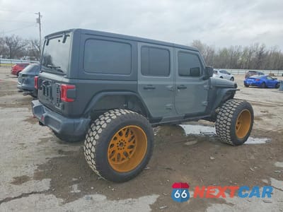 Trzecie zdjęcie samochodu z tyłu: 2020 JEEP WRANGLER UNLIMITED RUBICON VIN:1C4HJXFN3LW178756 - miniatura
