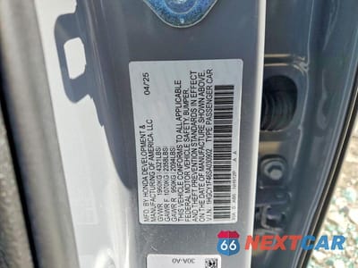 Zdjęcie 12 z 12 samochodu: 2025 HONDA ACCORD SE VIN:1HGCY1F46SA030902 - miniatura