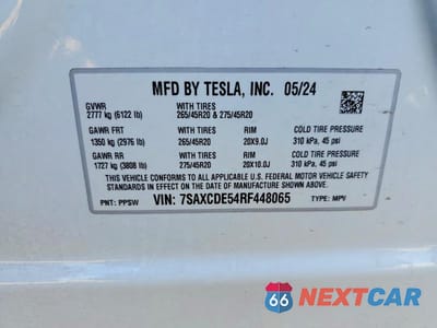 Zdjęcie 13 z 13 samochodu: 2024 TESLA MODEL X VIN:7SAXCDE54RF448065 - miniatura