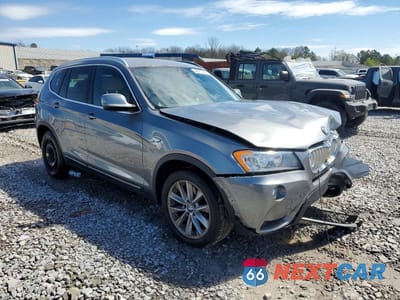 Czwarte zdjęcie samochodu z boku: 2013 BMW X3 XDRIVE28I VIN:5UXWX9C53D0D03752 - miniatura