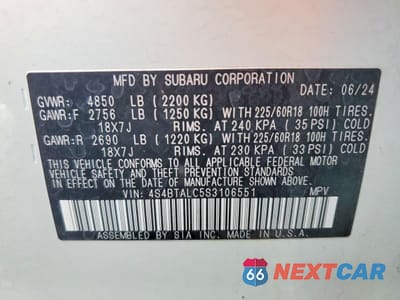 Zdjęcie 14 z 14 samochodu: 2025 SUBARU OUTBACK ONYX EDITION VIN:4S4BTALC5S3106551 - miniatura