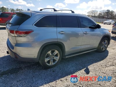 Trzecie zdjęcie samochodu z tyłu: 2016 TOYOTA HIGHLANDER LIMITED PLATINUM VIN:5TDYKRFH7GS126751 - miniatura