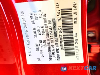 Zdjęcie 12 z 12 samochodu: 2019 MAZDA 3 PREFERRED VIN:JM1BPAMMXK1136821 - miniatura