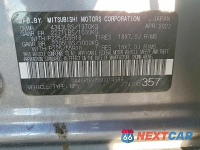 Zdjęcie 13 z 13 samochodu: 2022 MITSUBISHI OUTLANDER SPORT ES VIN:JA4APUAU5NU014589 - miniatura