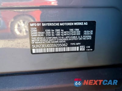 Zdjęcie 13 z 13 samochodu: 2025 BMW X5 XDRIVE40I VIN:5UX23EU03S9Z05062 - miniatura