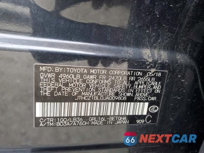 Zdjęcie 12 z 12 samochodu: 2018 LEXUS GS 350 F SPORT VIN:JTHCZ1BL0JA009808 - miniatura