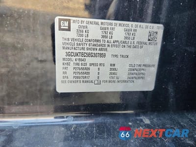 Zdjęcie 12 z 12 samochodu: 2014 CHEVROLET SILVERADO K1500 HIGH COUNTRY VIN:3GCUKTEC5EG307859 - miniatura