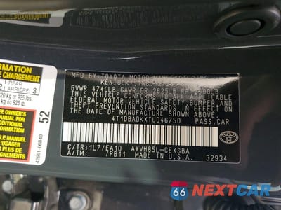 Zdjęcie 12 z 12 samochodu: 2026 TOYOTA CAMRY SE VIN:4T1DBADKXTU046750 - miniatura
