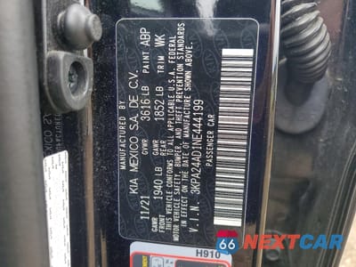 Zdjęcie 12 z 12 samochodu: 2022 KIA RIO LX VIN:3KPA24AD1NE444199 - miniatura