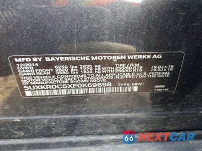 Zdjęcie 13 z 13 samochodu: 2015 BMW X5 XDRIVE35I VIN:5UXKR0C5XF0K69698 - miniatura