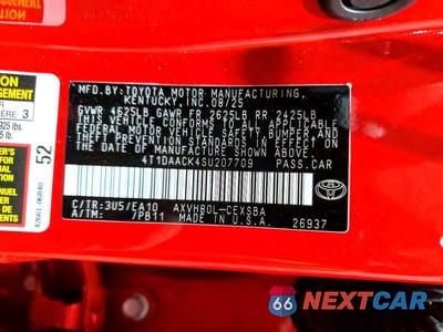 Zdjęcie 12 z 12 samochodu: 2025 TOYOTA CAMRY SE VIN:4T1DAACK4SU207709 - miniatura