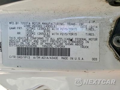 Zdjęcie 12 z 12 samochodu: 2015 TOYOTA TACOMA BASE VIN:5TFTX4CNXFX054056 - miniatura