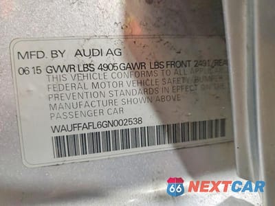 Zdjęcie 12 z 12 samochodu: 2016 AUDI A4 VIN:WAUFFAFL6GN002538 - miniatura